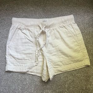 Loft outlet off-white drawstring shorts